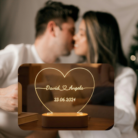 💖 Custom Romantic Heart Glow Light — Make Them Feel Truly Seen