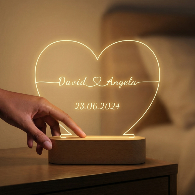 💖 Custom Romantic Heart Glow Light — Make Them Feel Truly Seen